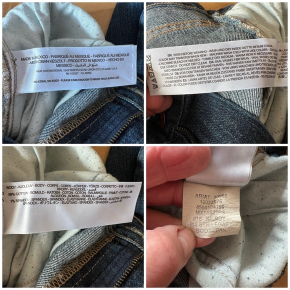 ARIAT LEGACY M4 RELAXED BOOTCUT JEAN MED WASH DENIM RODEO WESTERN BARN MEN 34X34 - Picture 12 of 12